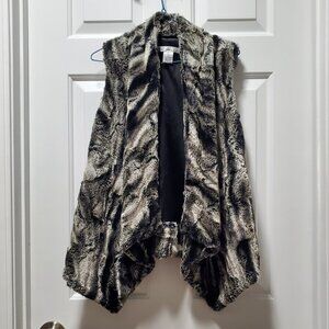 Faux Fur Flyaway Vest | Small